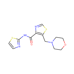 O=C(Nc1nccs1)c1ncsc1CN1CCOCC1 ZINC000028461028