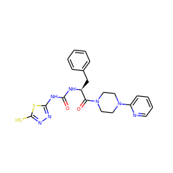 O=C(Nc1nnc(S)s1)N[C@@H](Cc1ccccc1)C(=O)N1CCN(c2ccccn2)CC1 ZINC000013796990