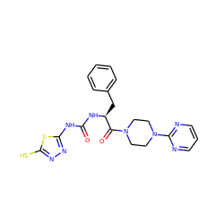 O=C(Nc1nnc(S)s1)N[C@@H](Cc1ccccc1)C(=O)N1CCN(c2ncccn2)CC1 ZINC000013796993