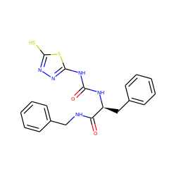 O=C(Nc1nnc(S)s1)N[C@@H](Cc1ccccc1)C(=O)NCc1ccccc1 ZINC000013796971