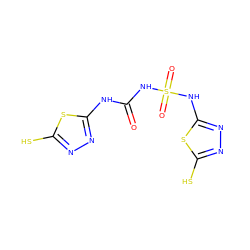 O=C(Nc1nnc(S)s1)NS(=O)(=O)Nc1nnc(S)s1 ZINC000028520751