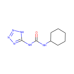 O=C(Nc1nnn[nH]1)NC1CCCCC1 ZINC000002737895