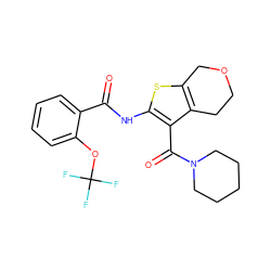 O=C(Nc1sc2c(c1C(=O)N1CCCCC1)CCOC2)c1ccccc1OC(F)(F)F ZINC000095562573