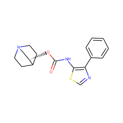 O=C(Nc1scnc1-c1ccccc1)O[C@H]1CN2CCC1CC2 ZINC000169328189