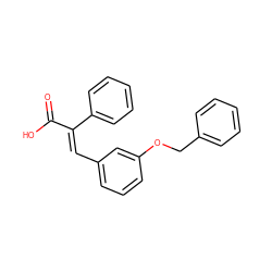 O=C(O)/C(=C/c1cccc(OCc2ccccc2)c1)c1ccccc1 ZINC000013780352