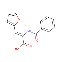 O=C(O)/C(=C/c1ccco1)NC(=O)c1ccccc1 ZINC000005123929