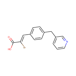 O=C(O)/C(Br)=C/c1ccc(Cc2cccnc2)cc1 ZINC000036242144