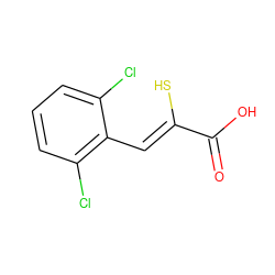 O=C(O)/C(S)=C/c1c(Cl)cccc1Cl ZINC000146538812