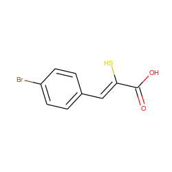 O=C(O)/C(S)=C/c1ccc(Br)cc1 ZINC000100902449