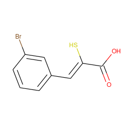 O=C(O)/C(S)=C/c1cccc(Br)c1 ZINC000169325393