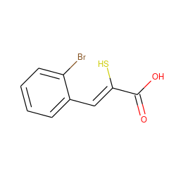 O=C(O)/C(S)=C/c1ccccc1Br ZINC000169325390