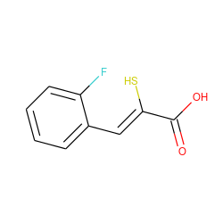 O=C(O)/C(S)=C/c1ccccc1F ZINC000169325389