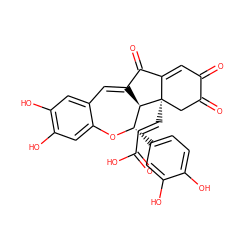 O=C(O)/C=C/[C@@]12CC(=O)C(=O)C=C1C(=O)C1=Cc3cc(O)c(O)cc3O[C@@H](c3ccc(O)c(O)c3)[C@@H]12 ZINC000073240656