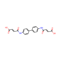 O=C(O)/C=C/C(=O)Nc1ccc(-c2ccc(NC(=O)/C=C/C(=O)O)cc2)cc1 ZINC000000833024