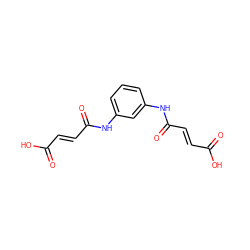 O=C(O)/C=C/C(=O)Nc1cccc(NC(=O)/C=C/C(=O)O)c1 ZINC000000096882