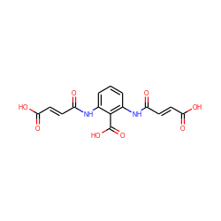 O=C(O)/C=C/C(=O)Nc1cccc(NC(=O)/C=C/C(=O)O)c1C(=O)O ZINC000001679105