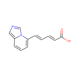 O=C(O)/C=C/C=C/c1cccc2cncn12 ZINC000029411504