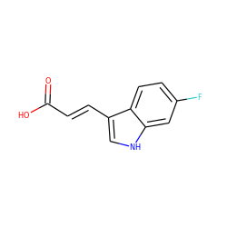 O=C(O)/C=C/c1c[nH]c2cc(F)ccc12 ZINC000020269234