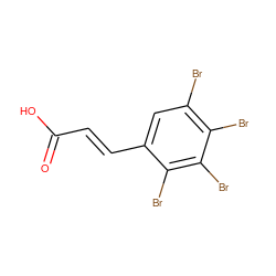 O=C(O)/C=C/c1cc(Br)c(Br)c(Br)c1Br ZINC000016052815