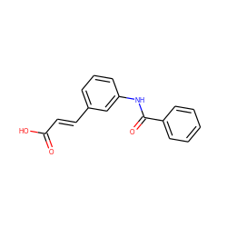 O=C(O)/C=C/c1cccc(NC(=O)c2ccccc2)c1 ZINC000000196431