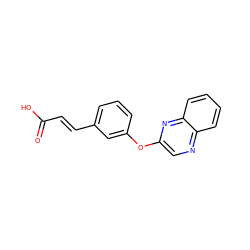 O=C(O)/C=C/c1cccc(Oc2cnc3ccccc3n2)c1 ZINC000072109284