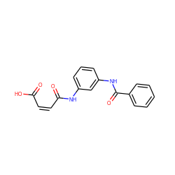 O=C(O)/C=C\C(=O)Nc1cccc(NC(=O)c2ccccc2)c1 ZINC000029060764