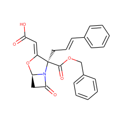 O=C(O)/C=C1\O[C@@H]2CC(=O)N2[C@]1(C/C=C/c1ccccc1)C(=O)OCc1ccccc1 ZINC000205380702