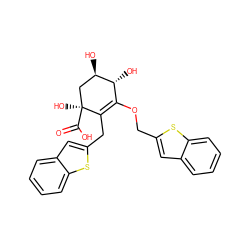 O=C(O)[C@@]1(O)C[C@@H](O)[C@H](O)C(OCc2cc3ccccc3s2)=C1Cc1cc2ccccc2s1 ZINC000072105151