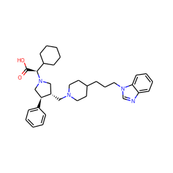 O=C(O)[C@@H](C1CCCCC1)N1C[C@H](CN2CCC(CCCn3cnc4ccccc43)CC2)[C@@H](c2ccccc2)C1 ZINC000028523614