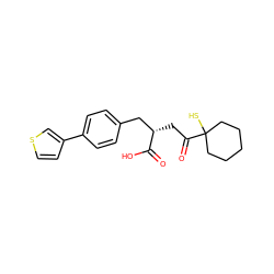 O=C(O)[C@@H](CC(=O)C1(S)CCCCC1)Cc1ccc(-c2ccsc2)cc1 ZINC001772599793