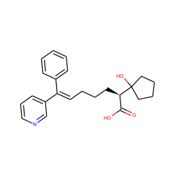 O=C(O)[C@@H](CCC/C=C(\c1ccccc1)c1cccnc1)C1(O)CCCC1 ZINC000026748784