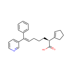 O=C(O)[C@@H](CCC/C=C(\c1ccccc1)c1cccnc1)C1=CCCC1 ZINC000026737868