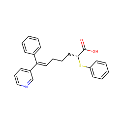 O=C(O)[C@@H](CCC/C=C(\c1ccccc1)c1cccnc1)Sc1ccccc1 ZINC000026738137