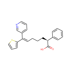 O=C(O)[C@@H](CCC/C=C(\c1cccnc1)c1cccs1)c1ccccc1 ZINC000026742702