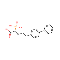 O=C(O)[C@@H](CCCc1ccc(-c2ccccc2)cc1)P(=O)(O)O ZINC000013742111