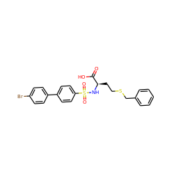 O=C(O)[C@@H](CCSCc1ccccc1)NS(=O)(=O)c1ccc(-c2ccc(Br)cc2)cc1 ZINC000013803852