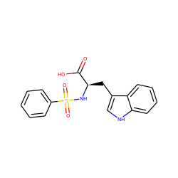 O=C(O)[C@@H](Cc1c[nH]c2ccccc12)NS(=O)(=O)c1ccccc1 ZINC000000253122