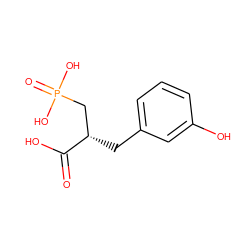 O=C(O)[C@@H](Cc1cccc(O)c1)CP(=O)(O)O ZINC000013470231