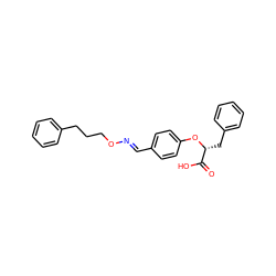 O=C(O)[C@@H](Cc1ccccc1)Oc1ccc(/C=N/OCCCc2ccccc2)cc1 ZINC000299859463