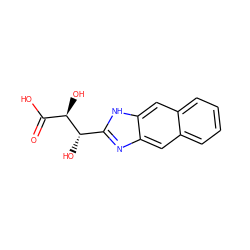 O=C(O)[C@@H](O)[C@@H](O)c1nc2cc3ccccc3cc2[nH]1 ZINC000004944079