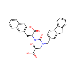 O=C(O)[C@@H](O)CN(Cc1ccc2c(c1)Cc1ccccc1-2)C(=O)N[C@@H](Cc1ccc2ccccc2c1)C(=O)O ZINC000029128274