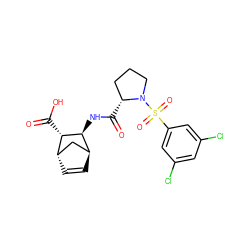 O=C(O)[C@@H]1[C@@H](NC(=O)[C@@H]2CCCN2S(=O)(=O)c2cc(Cl)cc(Cl)c2)[C@H]2C=C[C@H]1C2 ZINC000101105816