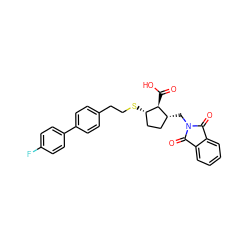 O=C(O)[C@@H]1[C@@H](SCCc2ccc(-c3ccc(F)cc3)cc2)CC[C@H]1CN1C(=O)c2ccccc2C1=O ZINC000003817168