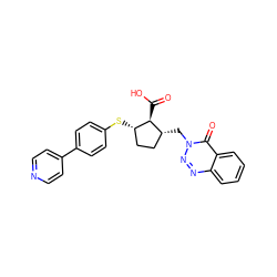 O=C(O)[C@@H]1[C@@H](Sc2ccc(-c3ccncc3)cc2)CC[C@H]1Cn1nnc2ccccc2c1=O ZINC000013525887