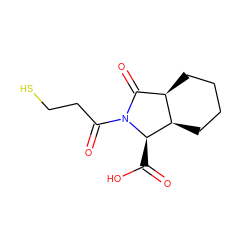 O=C(O)[C@@H]1[C@@H]2CCCC[C@@H]2C(=O)N1C(=O)CCS ZINC000028097732