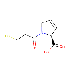 O=C(O)[C@@H]1C=CCN1C(=O)CCS ZINC000013590072