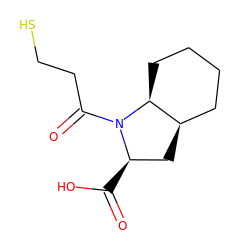 O=C(O)[C@@H]1C[C@@H]2CCCC[C@@H]2N1C(=O)CCS ZINC000028099723