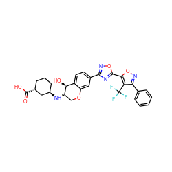 O=C(O)[C@@H]1CCC[C@@H](N[C@@H]2COc3cc(-c4noc(-c5onc(-c6ccccc6)c5C(F)(F)F)n4)ccc3[C@@H]2O)C1 ZINC000145449661