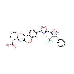 O=C(O)[C@@H]1CCCC[C@H]1N[C@@H]1COc2cc(-c3noc(-c4onc(-c5ccccc5)c4C(F)(F)F)n3)ccc2[C@@H]1O ZINC000169700229