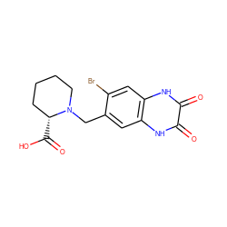 O=C(O)[C@@H]1CCCCN1Cc1cc2[nH]c(=O)c(=O)[nH]c2cc1Br ZINC000027760017